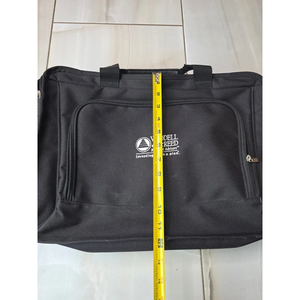 Waddell & Reed Black Laptop Messenger Bag Briefcase Canvas Professional W1 - Picture 10 of 16